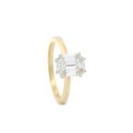 Ring - 18 karaat Geel goud - 0.42ct. tw. Diamant, Handtassen en Accessoires, Nieuw