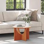vidaXL Salontafel Wasbruin 50 x 50 x 35 cm Massief, Verzenden, Nieuw