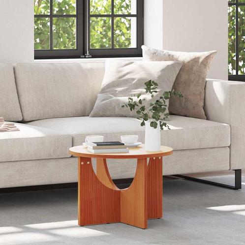 vidaXL Salontafel Wasbruin 50 x 50 x 35 cm Massief, Huis en Inrichting, Tafels | Salontafels, Nieuw, Verzenden