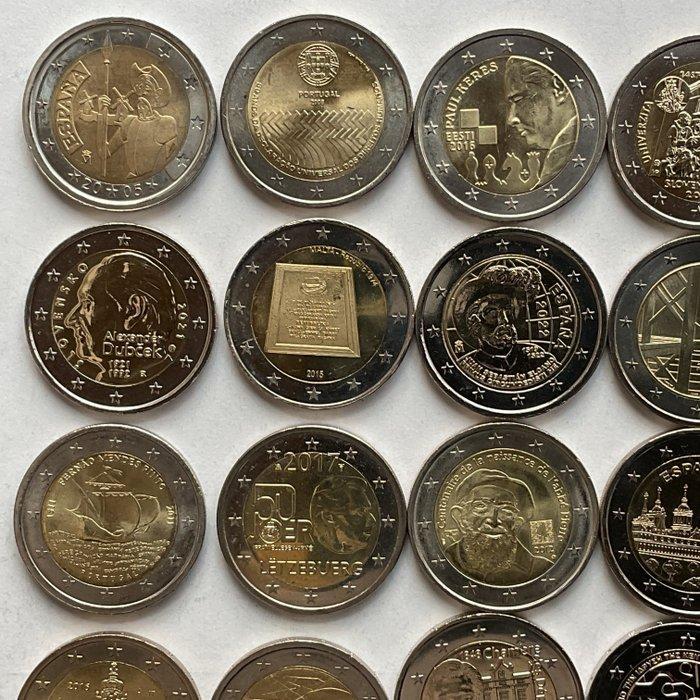 Europa. 2 Euro 2007/2024 (25 munten) (Zonder Minimumprijs), Postzegels en Munten, Munten | Europa | Euromunten