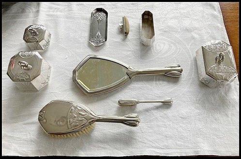 Jugendstil Toiletset - WMF - Verzilverd, Antiek en Kunst, Kunst | Designobjecten