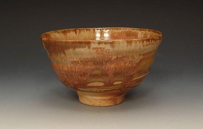 Bol de thé à glaçure cristal doré « Fukuju » par Tadashi, Antiek en Kunst, Antiek | Overige Antiek