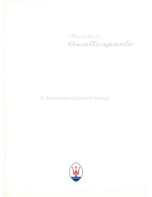 1996 MASERATI QUATTROPORTE BROCHURE ENGELS, Boeken, Auto's | Folders en Tijdschriften