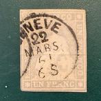 Zwitserland 1856/1857 - 1 Fr Strubeli met gele zijdefzrben