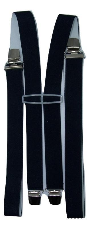 XXL Donkerblauwe Bretels met 4 extra sterke clips, Kleding | Heren, Riemen en Ceintuurs, Verzenden