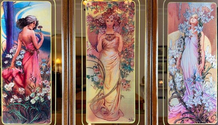 Mucha, Alphonse (après) - Wandspiegel (3)- De Roos, De, Antiek en Kunst, Curiosa en Brocante