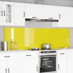 vidaXL Keuken Spatscherm 2 pcs Geel 110 x 60 cm gehard glas, Antiek en Kunst, Verzenden
