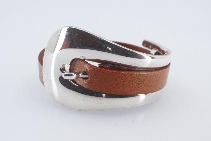 Hermès - Armband - Silver Stylized Belt Buckle - Large Model, Bijoux, Sacs & Beauté, Bracelets