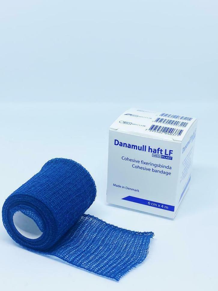 Danamull Haft Zelfklevend Fixatiewindsel blauw 6cm x 4m, Diversen, Verpleegmiddelen, Nieuw, Ophalen of Verzenden