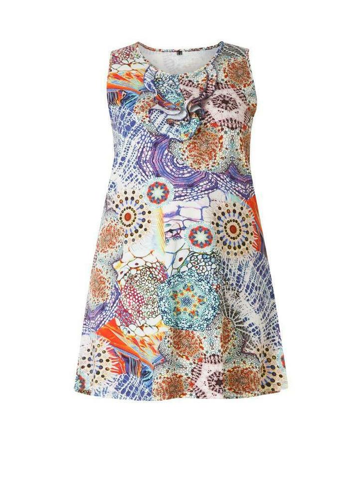 Tuniek Colletta ruche pas hals maat 48, Kleding | Dames, Blouses en Tunieken, Verzenden