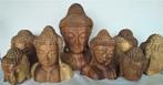 Boeddha hoofden uit Bali, Ubud, Indonesie. Suarhout, Ophalen of Verzenden