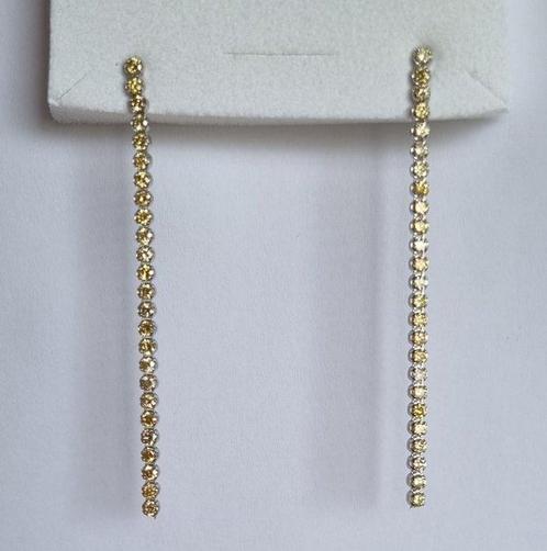 Boucles doreilles - 14 carats Or blanc -  2.03ct. tw. -, Handtassen en Accessoires, Oorbellen