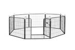 Lendo Online Hondenkennel 8 panelen 80x60cm staal antraciet, Dieren en Toebehoren, Verzenden, Nieuw