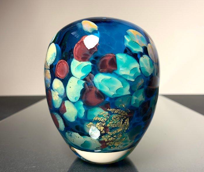 Maxence Parot - Vaas - Unieke kleuren en goud vaas - Glas, Antiek en Kunst, Antiek | Glaswerk en Kristal