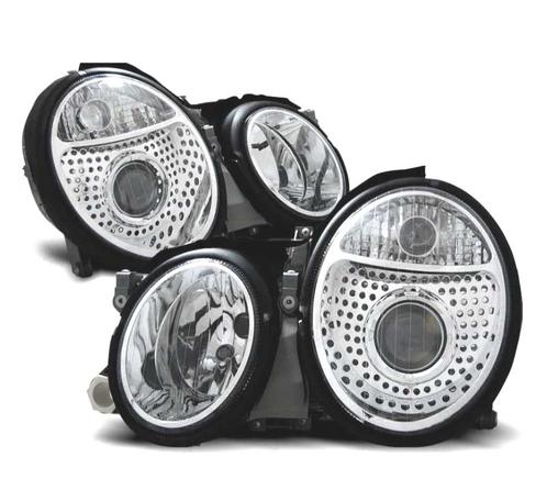 PHARES POUR MERCEDES CLK W208 FOND CHROMÉ, Auto-onderdelen, Verlichting, Verzenden