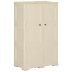 vidaXL Opbergkast hout-look 79x43x125 cm kunststof angorawit, Huis en Inrichting, Kasten | Overige, Verzenden, Nieuw