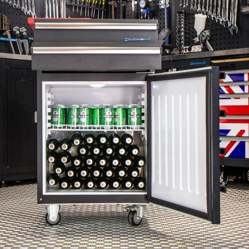 Datona Gereedschapswagen met koelkast - Datona - Mat zwart, Doe-het-zelf en Bouw, Werkbanken, Ophalen of Verzenden