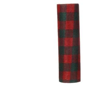 Tafelloper tartan rood groen groot blok 200x145 cm polyester beschikbaar voor biedingen