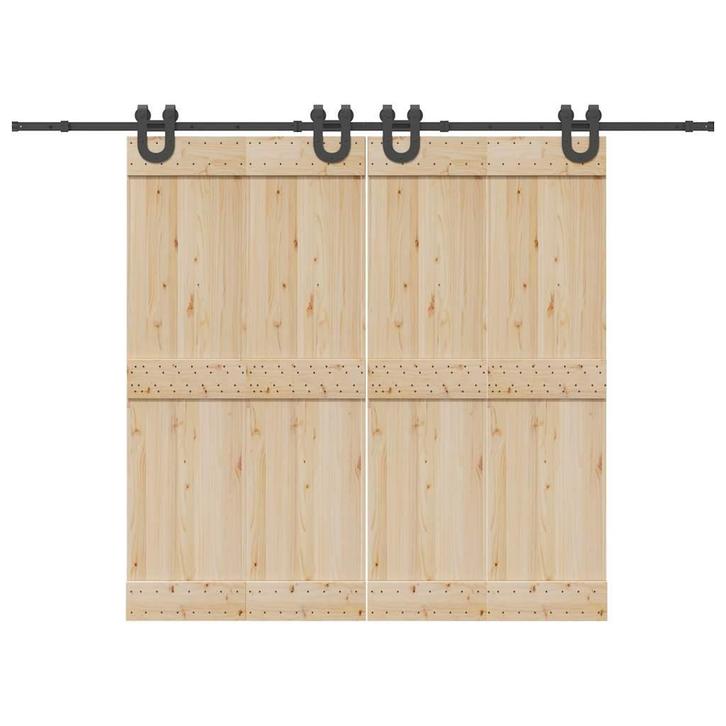 vidaXL Doos met onderdelen voor schuifdeur 366 cm staal, Doe-het-zelf en Bouw, Hang- en Sluitwerk, Nieuw, Verzenden