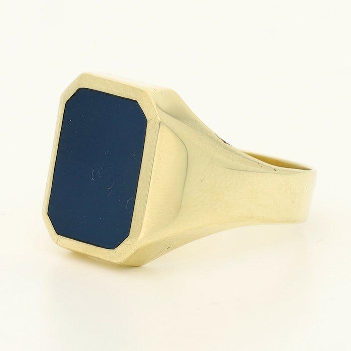 Ring - 14 karaat Geel goud - Agaat, Handtassen en Accessoires, Ringen
