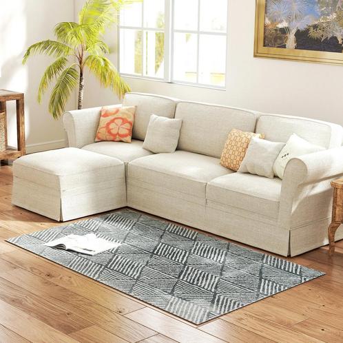 TRUUSK Modern Wasbaar Tapijt 150 x 80 cm - Donkergrijs - Mod, Huis en Inrichting, Stoffering | Tapijten en Vloerkleden, Verzenden