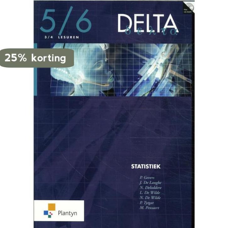 Delta 5/6 Statistiek (3/4u) (incl. cd-rom) / Vast Boek /, Boeken, Schoolboeken, Gelezen, Verzenden