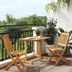 vidaXL Ensemble Ã  manger de jardin pliable 3 pcs bois, Verzenden