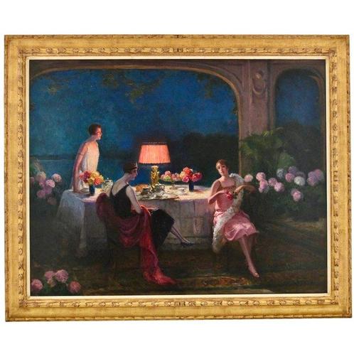 Louis Marie de Schryver (1862-1942) - Le thé, Antiek en Kunst, Kunst | Schilderijen | Klassiek