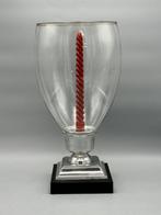 schitterende windlicht glas kandelaar - Kaarsenhouder -, Antiquités & Art, Curiosités & Brocante