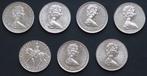 Wereld. Lot van 7 stuks, Commemorative Crowns, 25 Pence -, Postzegels en Munten