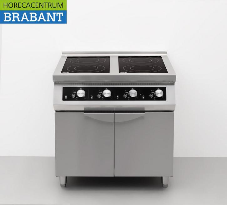 HCB RVS Inductie fornuis kookplaat 4 pitten 17 kW 400V 80 cm, Zakelijke goederen, Horeca | Keukenapparatuur, Ophalen of Verzenden