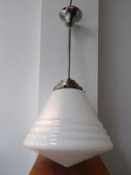 Lamp - Chroom/Opaline Glas, Antiek en Kunst