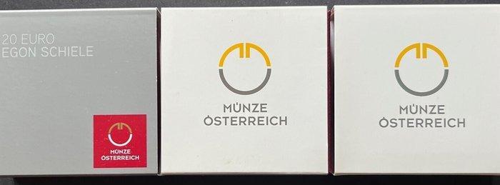 Oostenrijk. 10 Euro / 20 Euro 2011/2012 (3 stuks) Proof, Postzegels en Munten, Munten | Europa | Euromunten