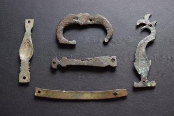 Romain antique, Empire Bronze Boucles de ceinture de