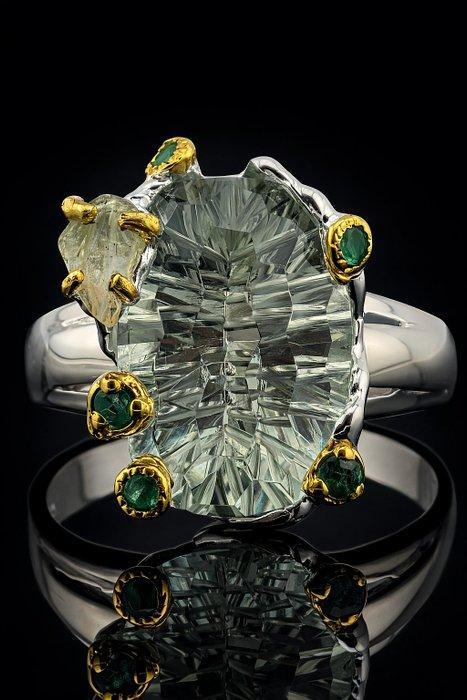 Amethist - Zilver - Ring - Statementontwerp, Antiek en Kunst, Curiosa en Brocante