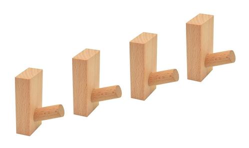 Set van 4 stevige kledinghaken voor jassen en tassen (beuke, Doe-het-zelf en Bouw, Gereedschap | Overige machines, Nieuw, Verzenden
