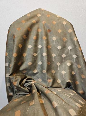 Tissu Satin Art Déco couleur vert olive Édition Limitée -
