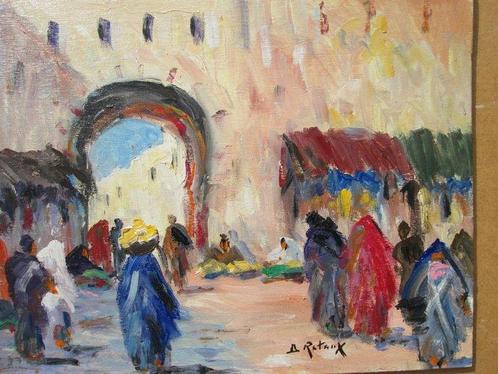 Retaux Bruno (1947) - Porte à Marrakech  Maroc, Antiquités & Art, Art | Peinture | Classique