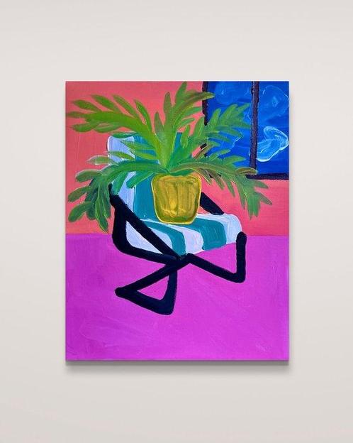 Aurora Camaiani - The green plant, Antiek en Kunst, Kunst | Schilderijen | Modern