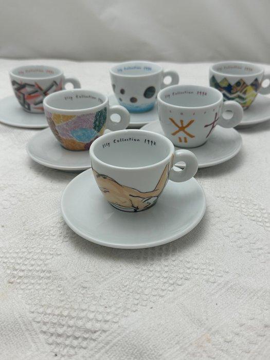 Richard Ginori, Illy - Koffieservies voor 6 (12) - Art, Antiek en Kunst, Antiek | Meubels | Tafels
