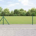 vidaXL Hek met Palen Groen 0.4 x 50 m Staal, Tuin en Terras, Verzenden, Nieuw