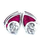 Oorstekers Platina - 6.93ct. tw. Robijn - Geen warmte, Handtassen en Accessoires, Antieke sieraden