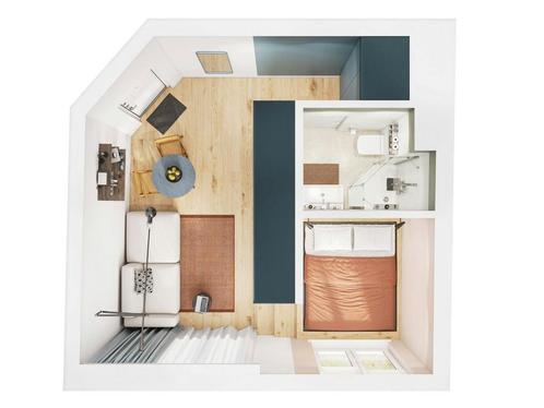 Appartement aan Rue aux Laines, Brussels, Immo, Appartementen en Studio's te huur, 20 tot 35 m²