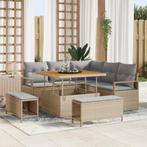 vidaXL 8-delige Sofa Set voor in de Tuin met Kussens in, Verzenden, Nieuw