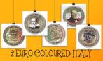 Italie. 2 Euro 2010/2016 (5 coins)  (Sans Prix de Réserve), Postzegels en Munten