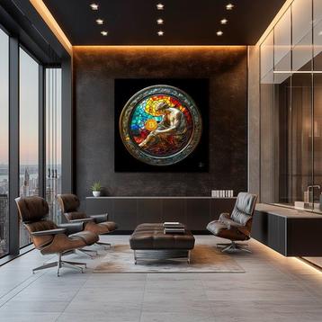 PLM-Art - The Bitcoin Creation Vitraux Style XL
