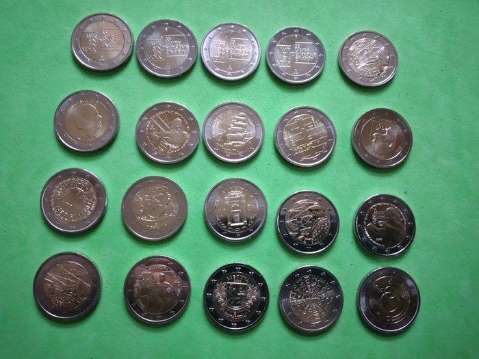 Europa. 2 Euro 2021/2025 (20 monete) (Zonder Minimumprijs), Timbres & Monnaies, Monnaies | Europe | Monnaies euro