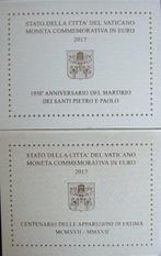 Vaticaan. 2 Euro 2017 Petrus en Paulus + Fatima (2, Postzegels en Munten