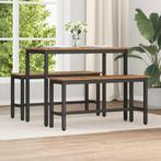 vidaXL Eetbank Oudhout 100 x 32,5 x 48,5 cm Engineered hout, Huis en Inrichting, Stoelen, Verzenden, Nieuw
