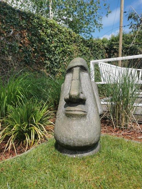 sculptuur, XL Moai - Paaseiland - 64 cm - Polystone, Antiek en Kunst, Curiosa en Brocante